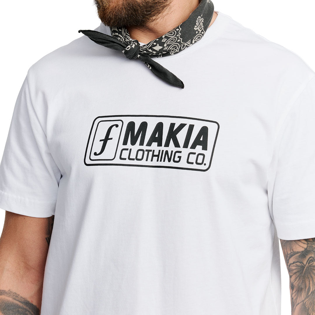 FORUM SNOWBOARDS(フォーラム スノーボード)| MAKIA X FORUM T-SHIRT / WHITE | スノーボード・スケートボードのTACTICS JAPAN