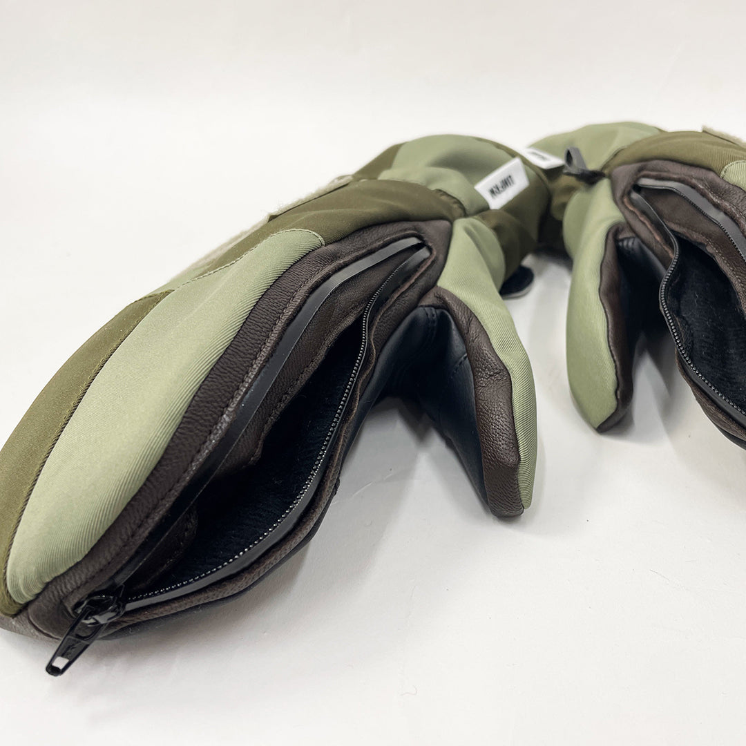 UNFRM(ユニフォーム)| MILITARY PATCHWORK FINGER-OUT MITTEN / OLIVE/SAGE | スノーボード・スケートボードのTACTICS JAPAN