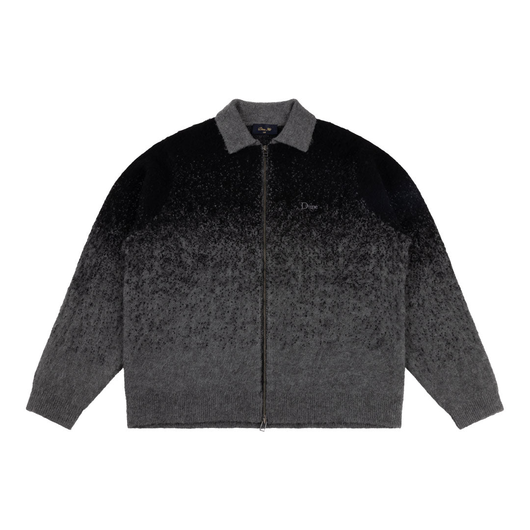DIME(ダイム)| MOHAIR DOUBLE ZIP KNIT / BLACK/CHARCOAL | スノーボード・スケートボードのTACTICS JAPAN