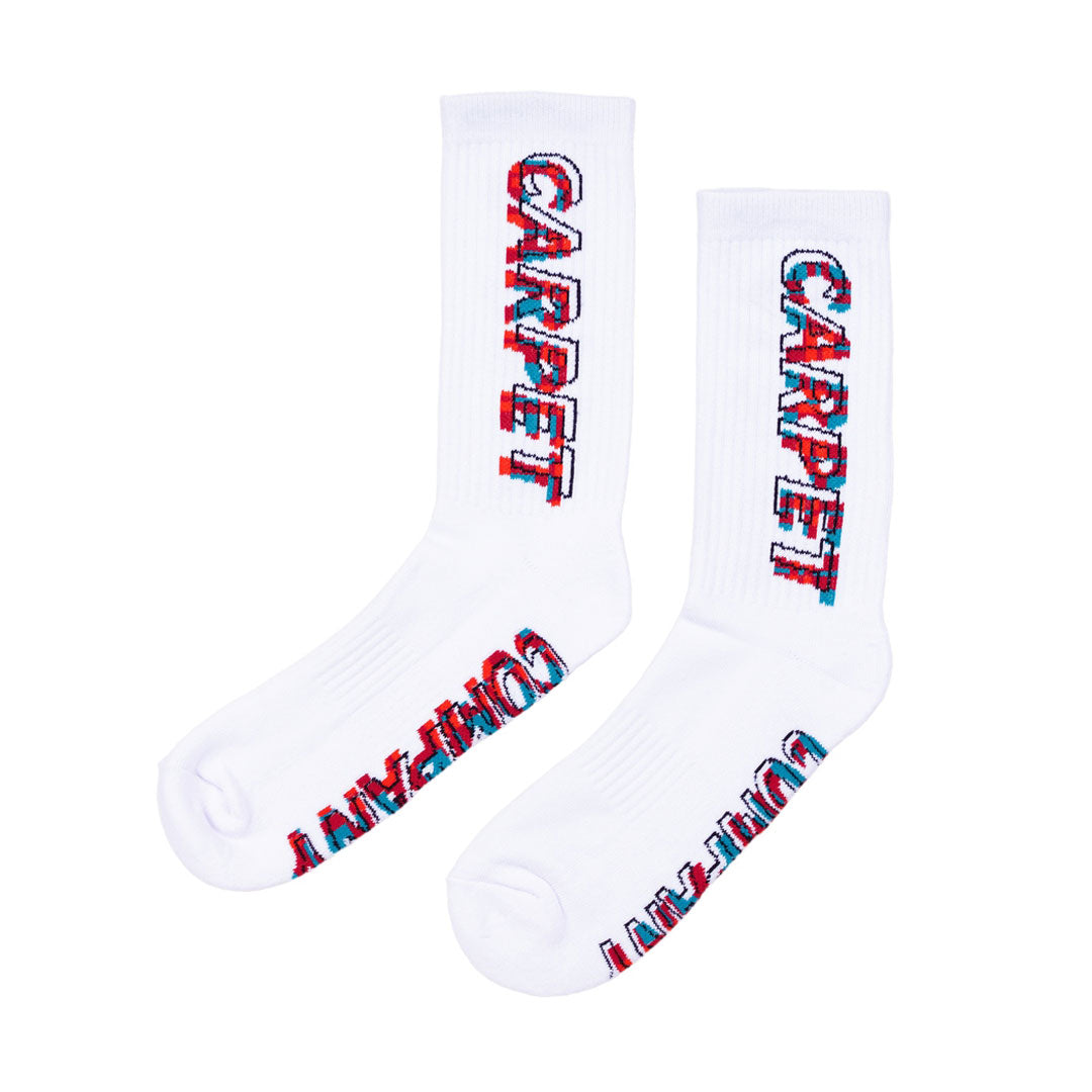 CARPET COMPANY(カーペット カンパニー)| MISPRINT SOCK / WHITE | スノーボード・スケートボードのTACTICS JAPAN