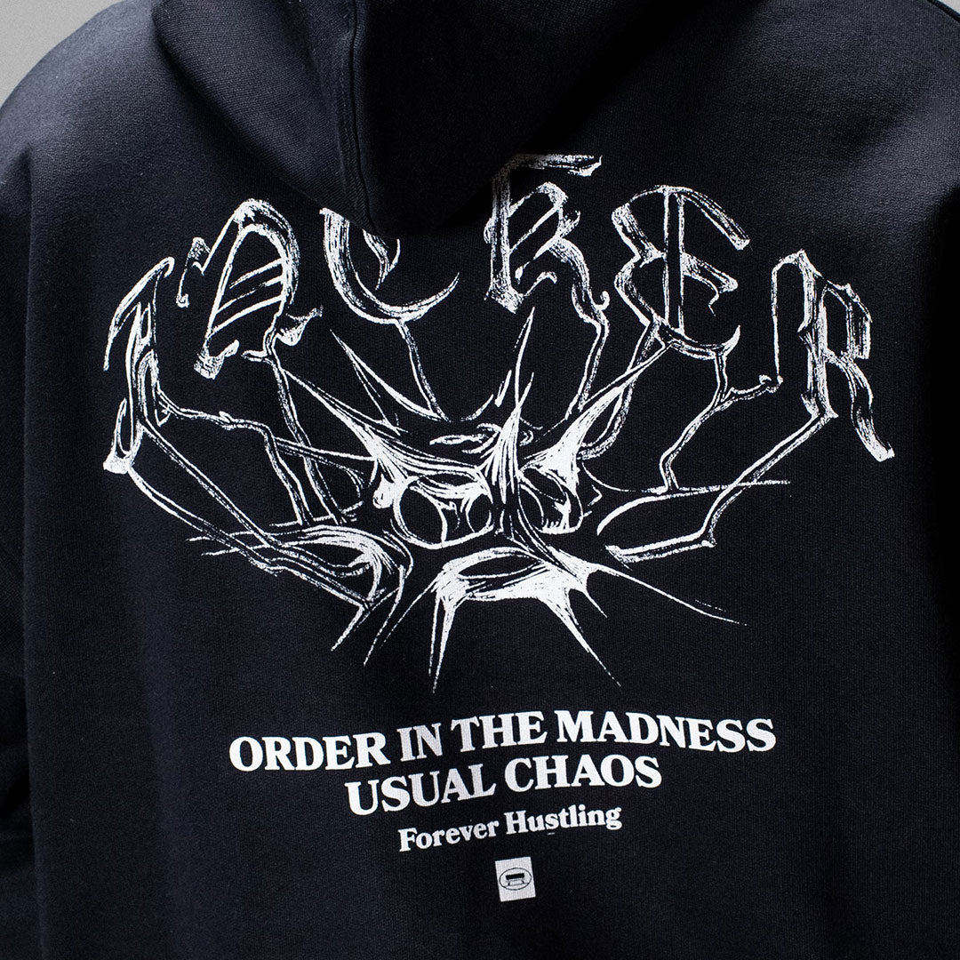 JACKER(ジャッカー)| N°1890 HOODIE / BLACK | スノーボード・スケートボードのTACTICS JAPAN