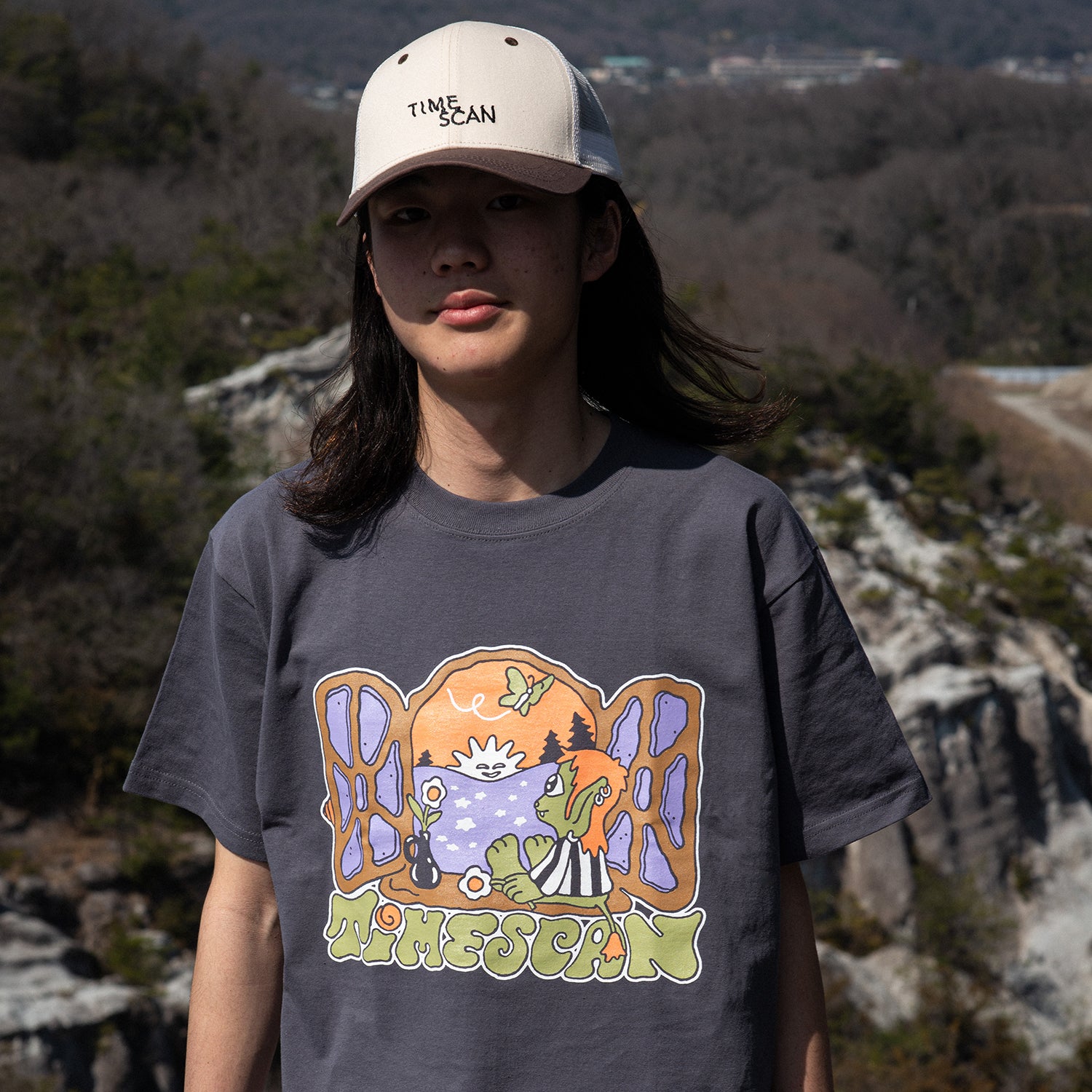 TIMESCAN(タイムスキャン)| PARADISE T-SHIRT / DARKGREY | スノーボード・スケートボードのTACTICS JAPAN