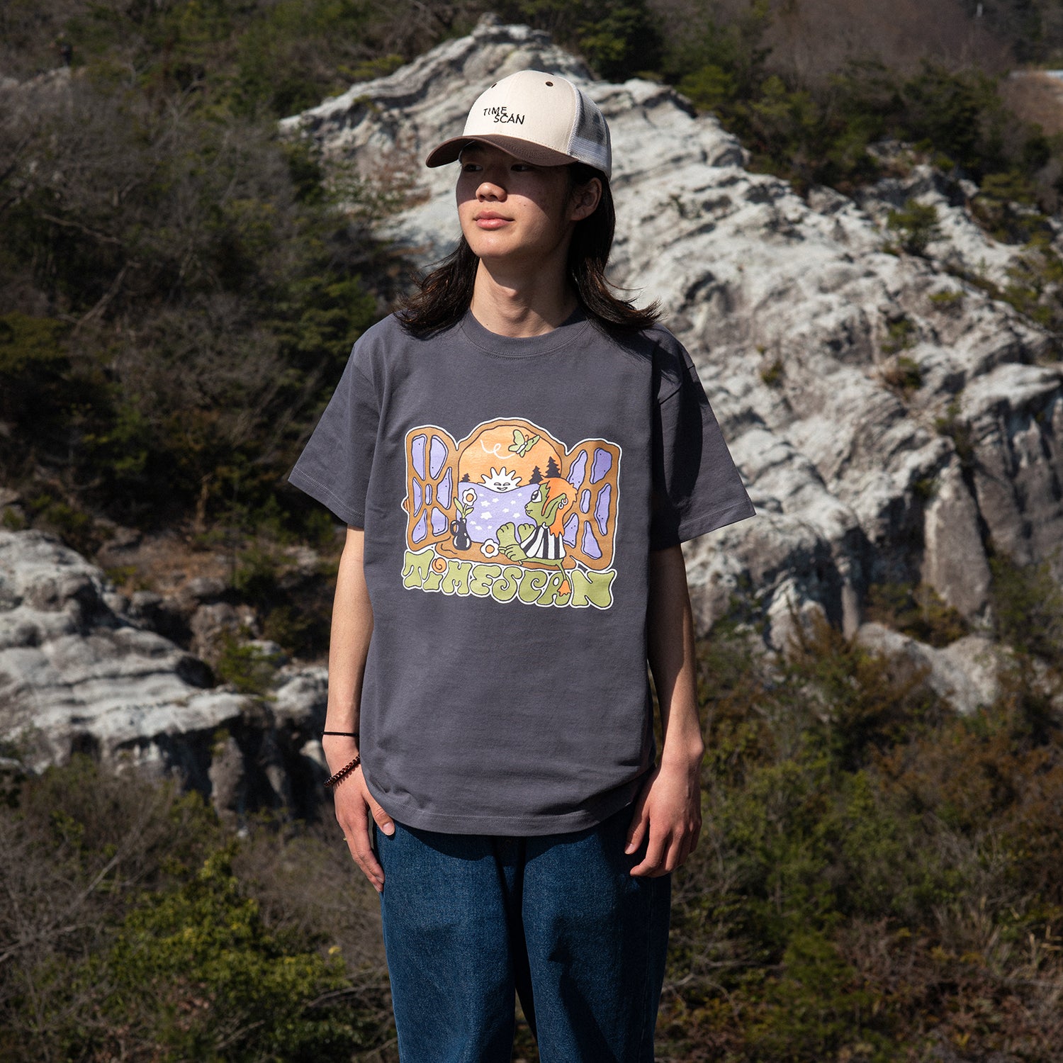 TIMESCAN(タイムスキャン)| PARADISE T-SHIRT / DARKGREY | スノーボード・スケートボードのTACTICS JAPAN