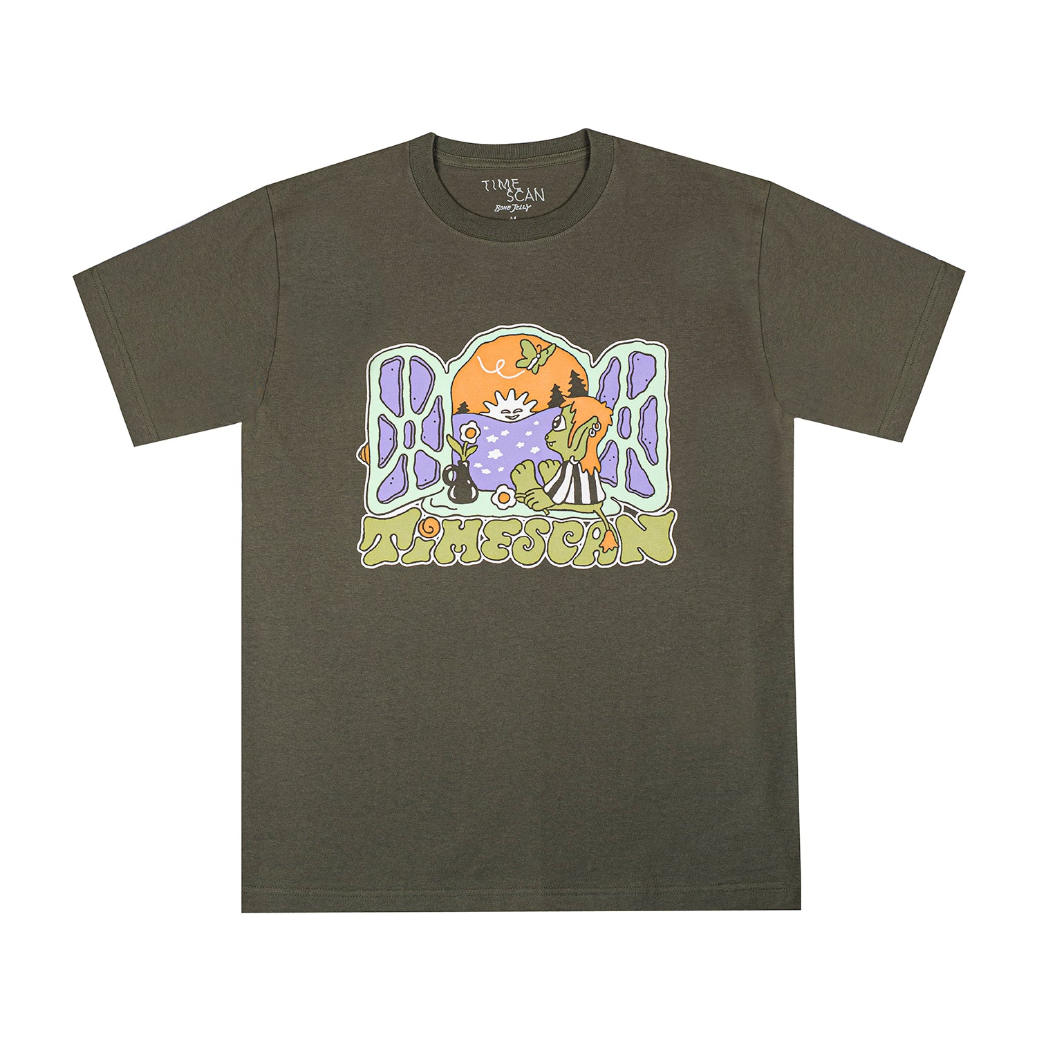 TIMESCAN(タイムスキャン)| PARADISE T-SHIRT / MILITARY GREEN | スノーボード・スケートボードのTACTICS JAPAN
