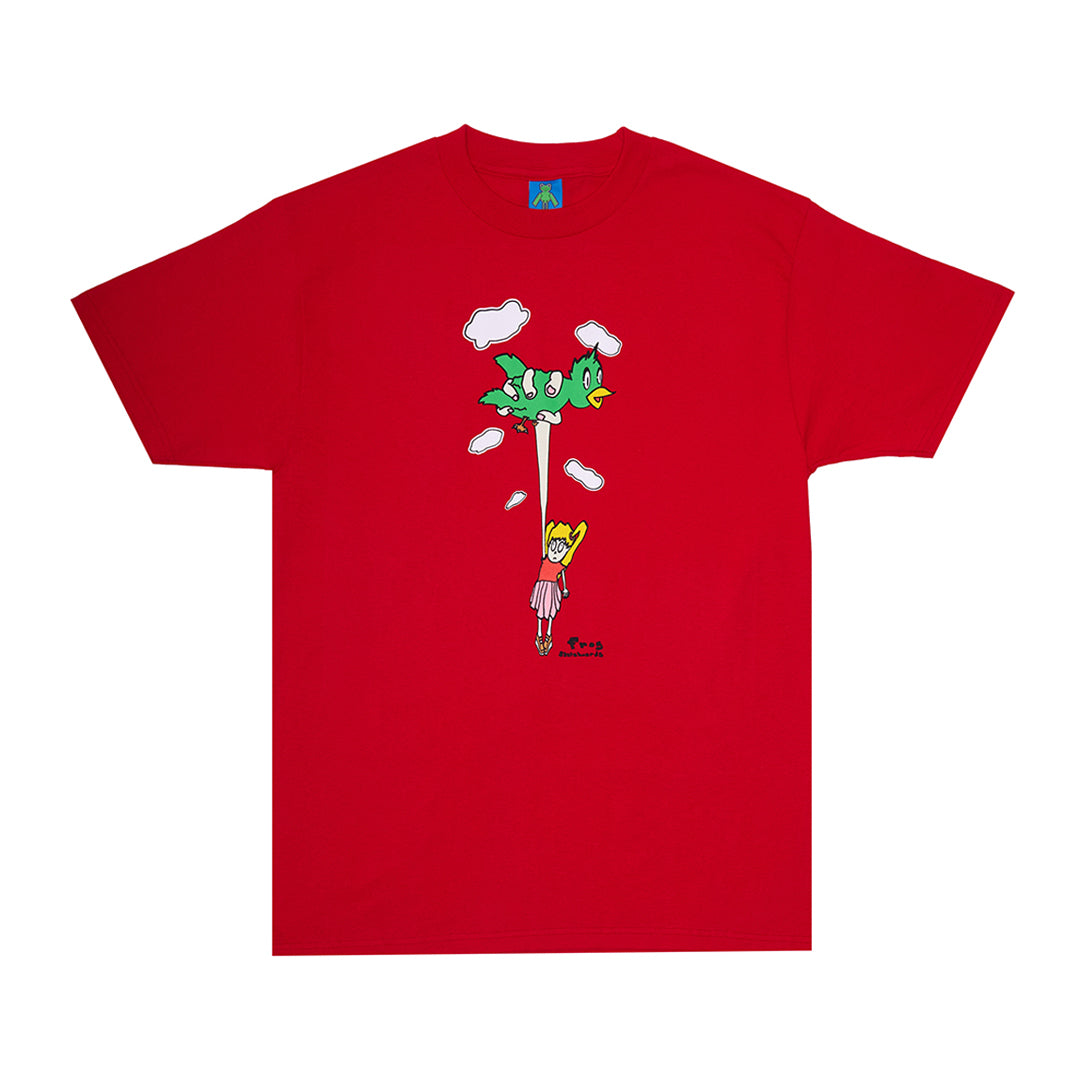 FROG SKATEBOARDINGS(フロッグ スケートボーディング)| BIRD GIRL T-SHIRT / RED | スノーボード・スケートボードのTACTICS JAPAN