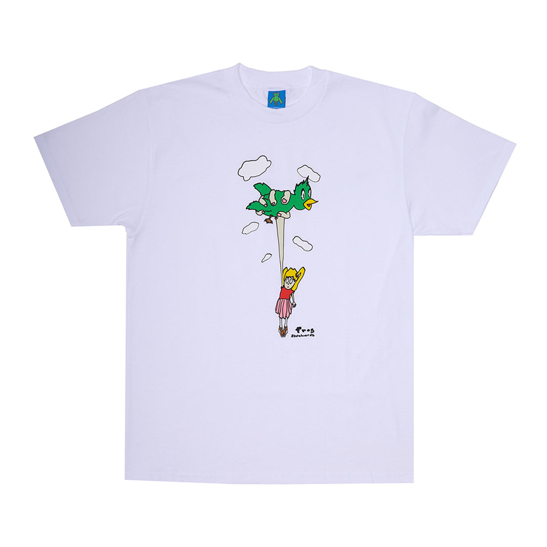 FROG SKATEBOARDINGS(フロッグ スケートボーディング)| BIRD GIRL T-SHIRT / WHITE | スノーボード・スケートボードのTACTICS JAPAN