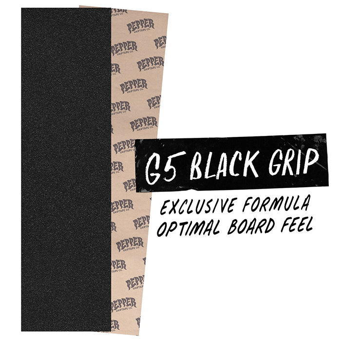 PEPPER GRIPTAPE(ペッパー グリップテープ)| PEPPER G5 BLACK GRIPTAPE 9 x 33.5 | スノーボード・スケートボードのTACTICS JAPAN