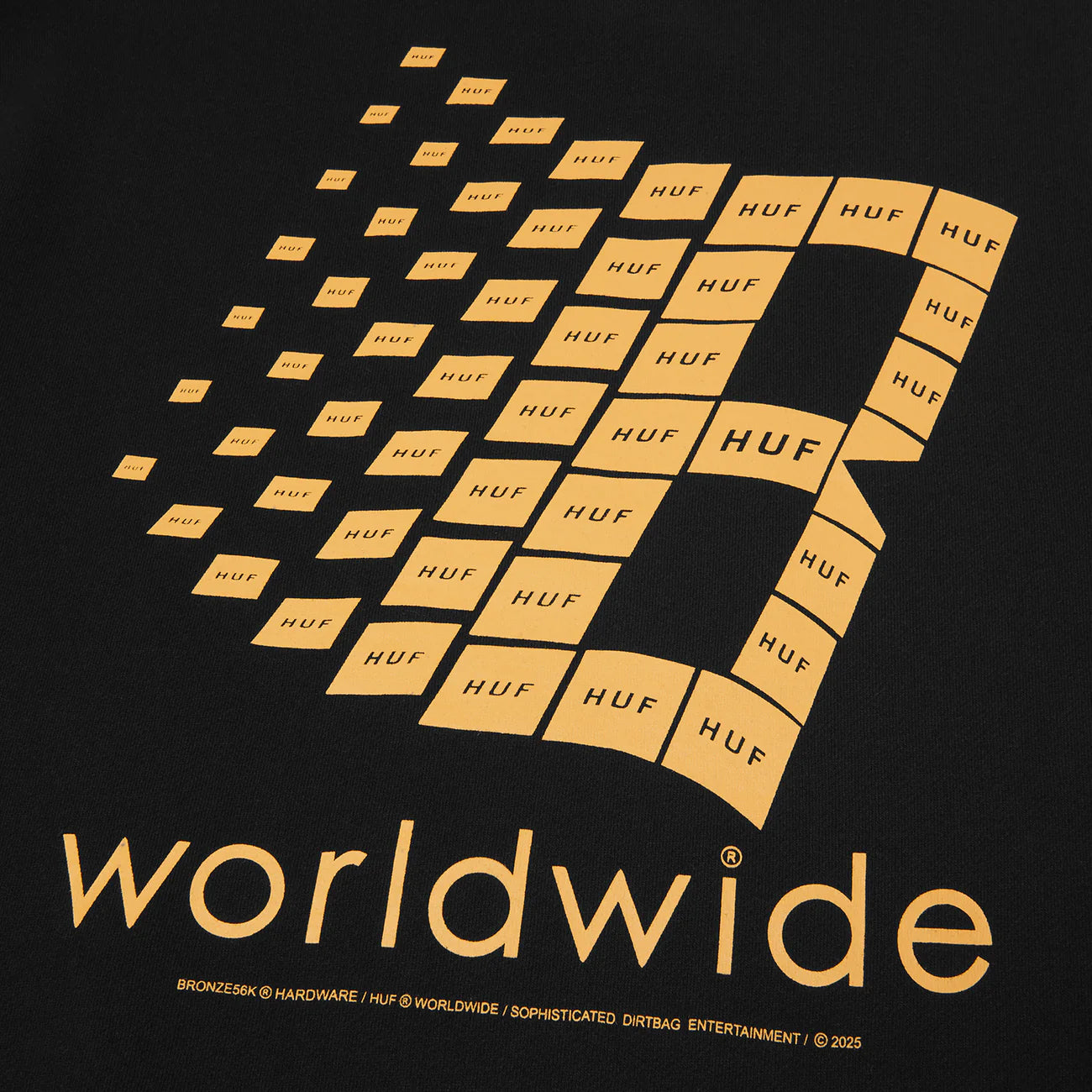 HUF X BRONZE56K CREWNECK/BLACK