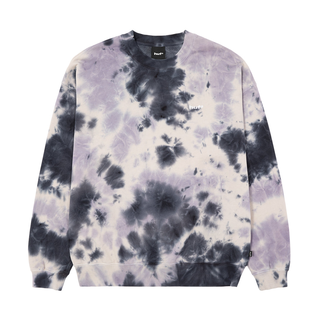 HUF WORLDWIDE(ハフ ワールドワイド)| TIE DYE 89 LOGO CREW / NAVY | スノーボード・スケートボードのTACTICS JAPAN