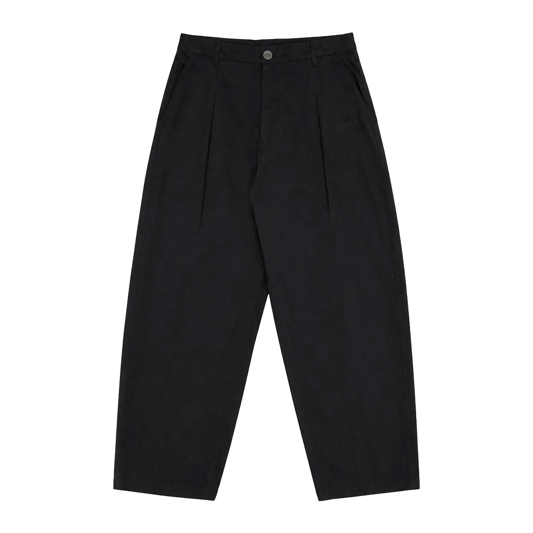 JACKER(ジャッカー)| PLEATED BAGGY PANT / BLACK | スノーボード・スケートボードのTACTICS JAPAN