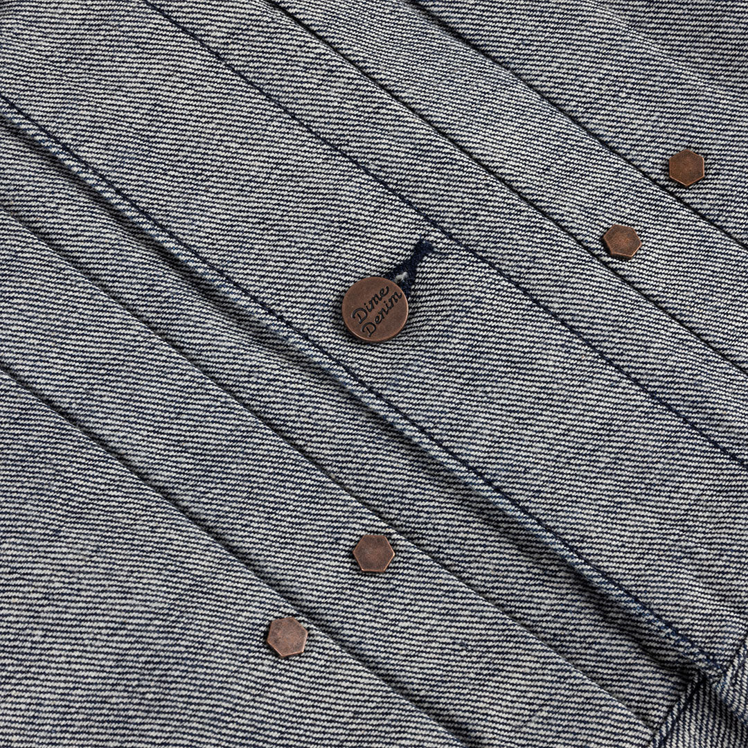 DIME(ダイム)| PLEATED DENIM JACKET / REVERSED INDIGO | スノーボード・スケートボードのTACTICS JAPAN