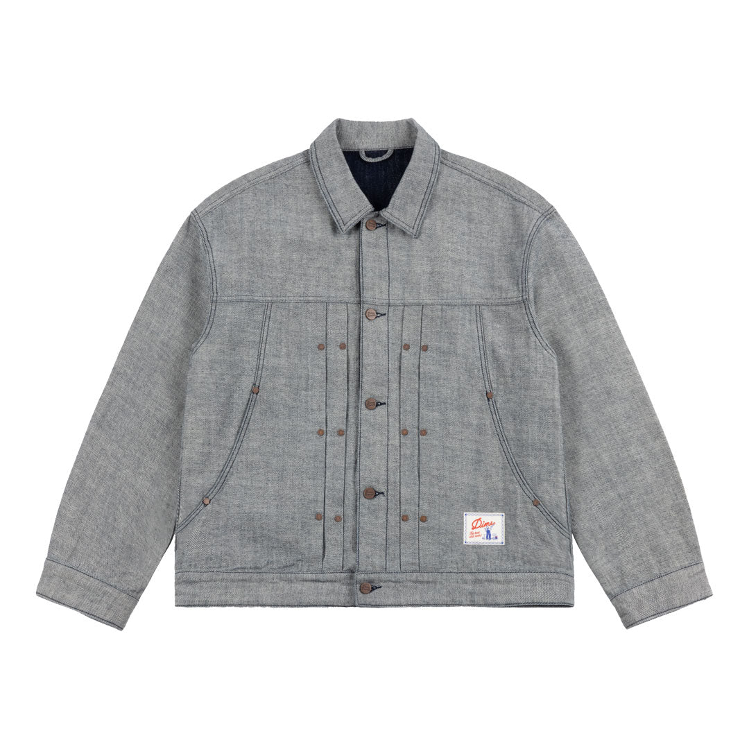 DIME(ダイム)| PLEATED DENIM JACKET / REVERSED INDIGO | スノーボード・スケートボードのTACTICS JAPAN