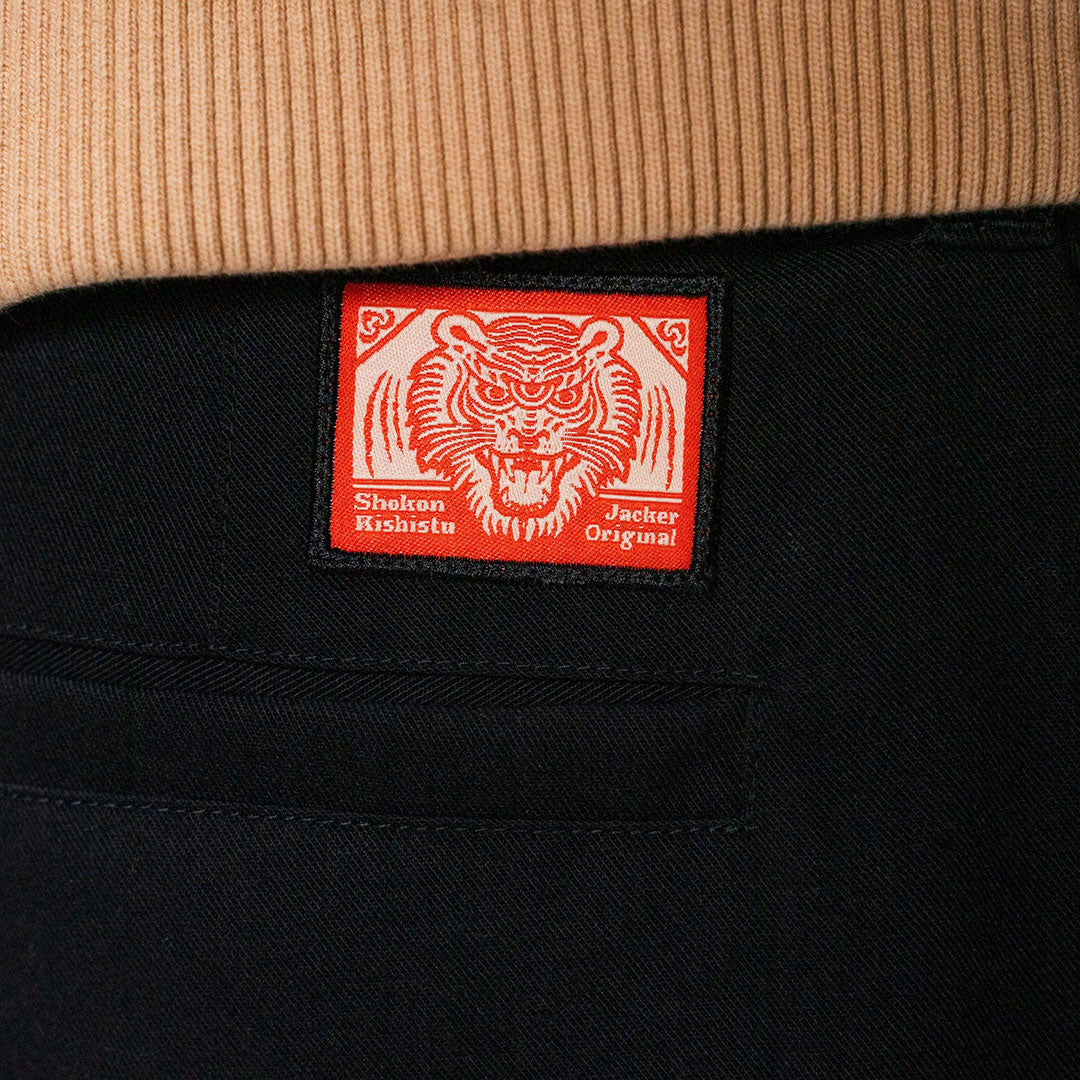 JACKER(ジャッカー)| PLEATED BAGGY PANT / BLACK | スノーボード・スケートボードのTACTICS JAPAN