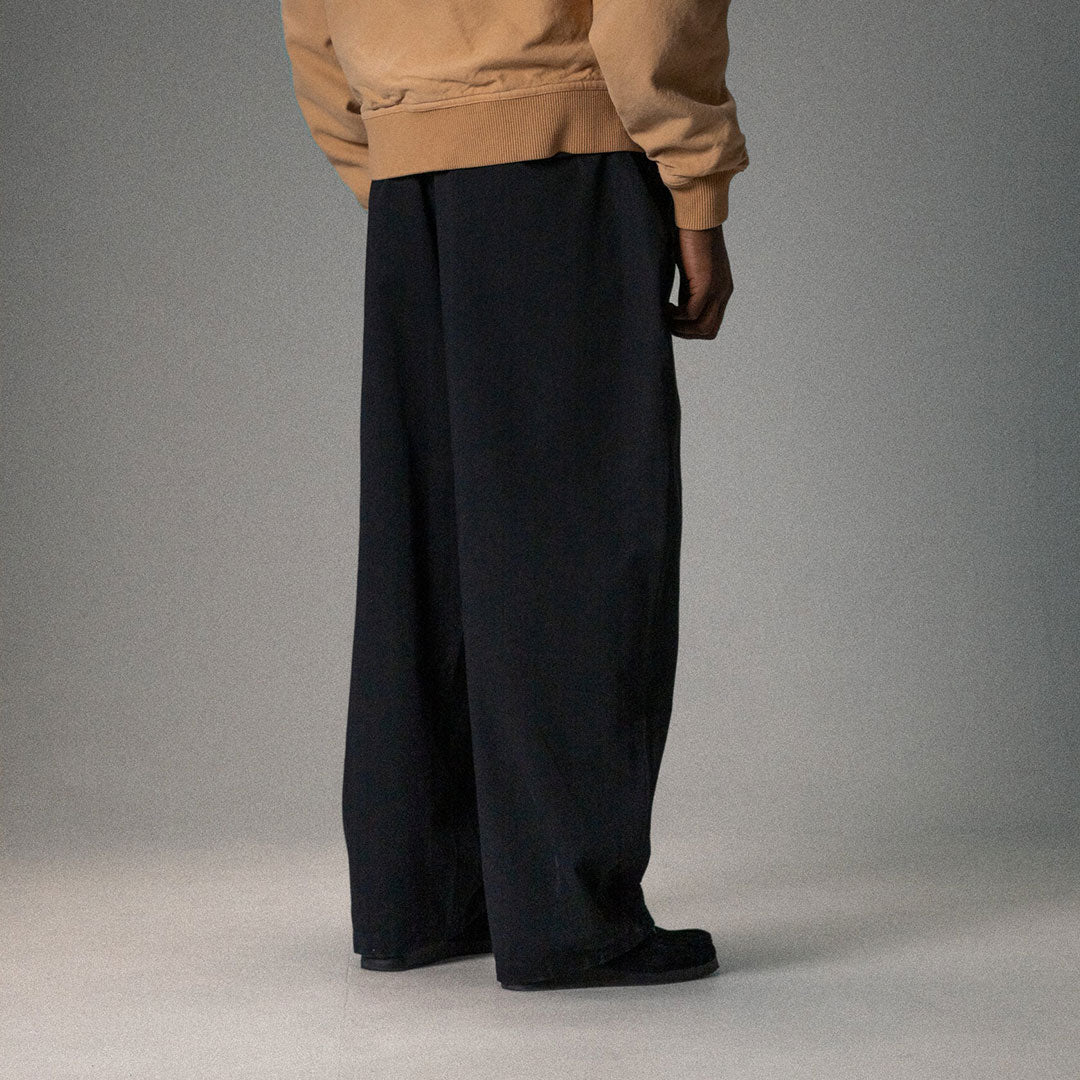 JACKER(ジャッカー)| PLEATED BAGGY PANT / BLACK | スノーボード・スケートボードのTACTICS JAPAN