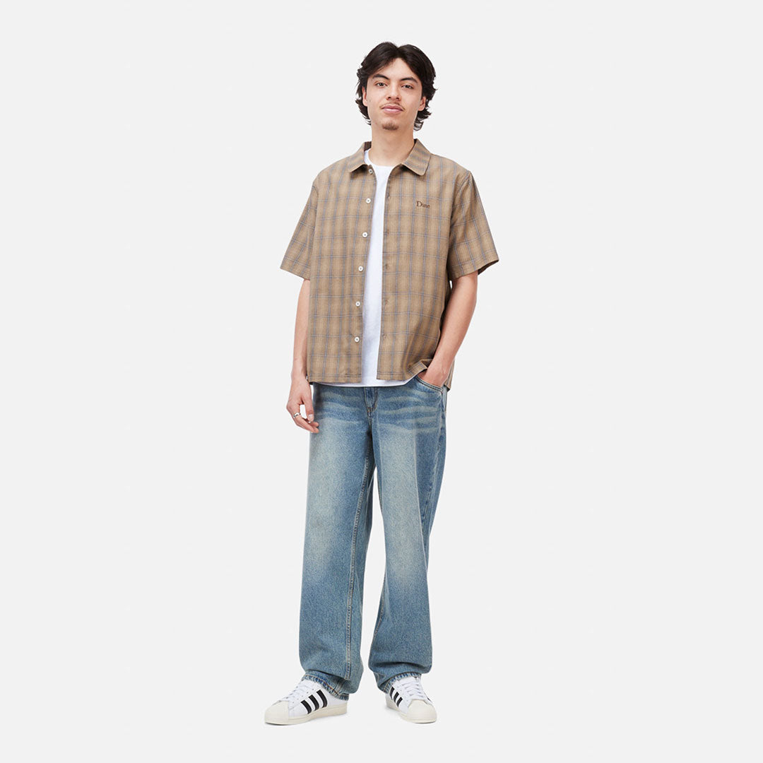 DIME MTL(ダイム モントリオール)| PLAID BUTTON UP SHIRT / BROWN | スノーボード・スケートボードのTACTICS JAPAN