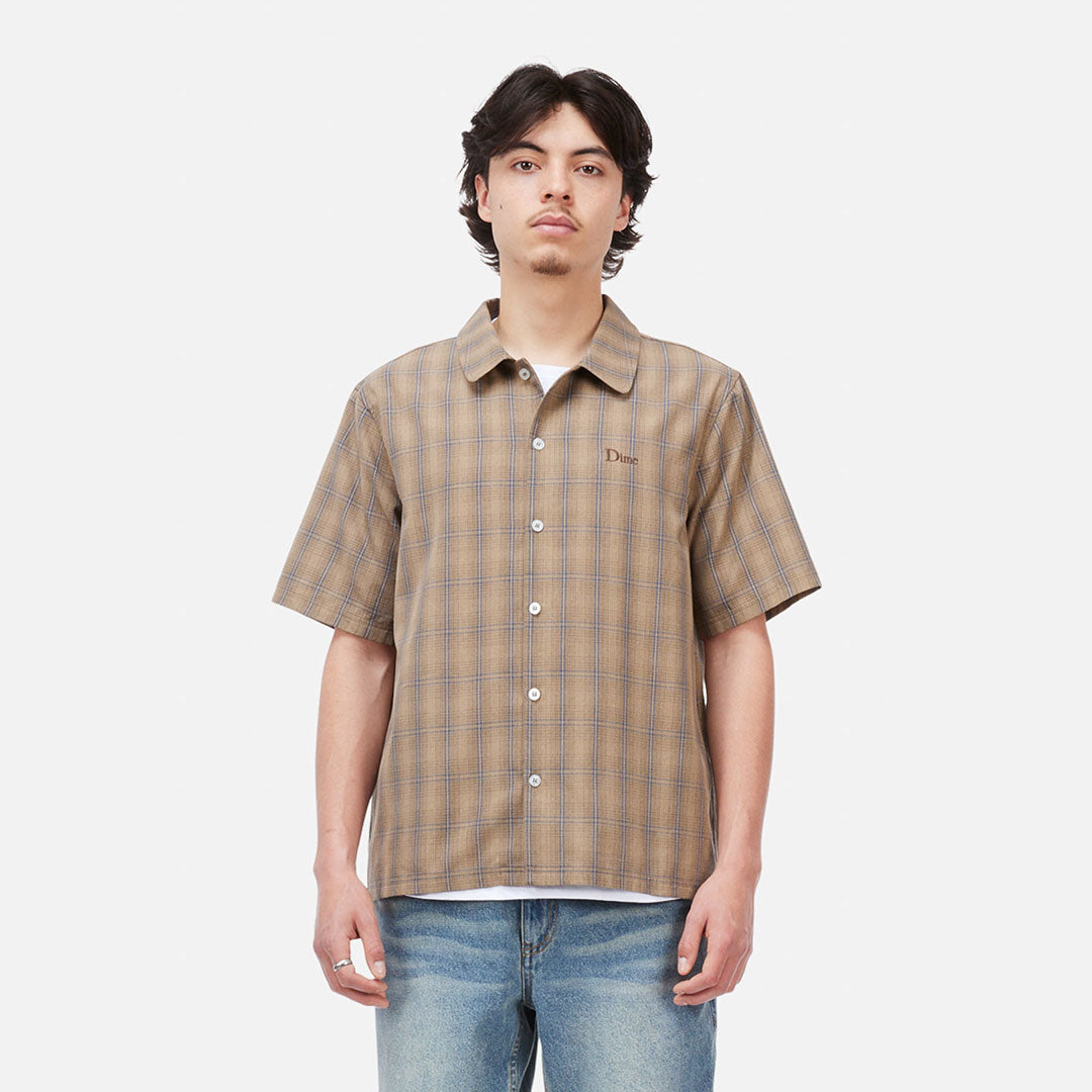DIME MTL(ダイム モントリオール)| PLAID BUTTON UP SHIRT / BROWN | スノーボード・スケートボードのTACTICS JAPAN