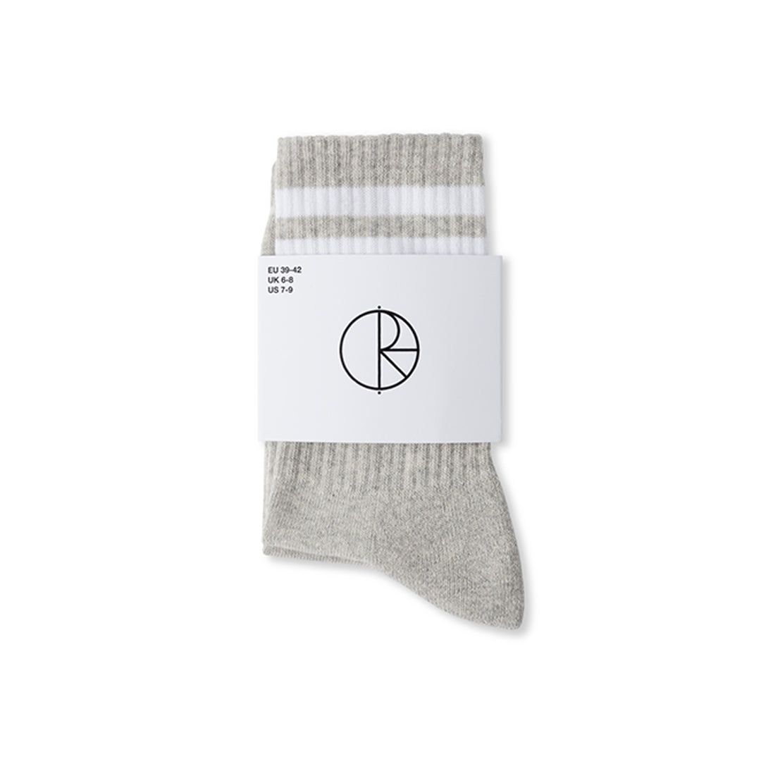 POLAR SKATE CO.(ポーラー スケート カンパニー)| HAPPY SAD RIB SOCKS 39-42 / HEATHER GREY | スノーボード・スケートボードのTACTICS JAPAN
