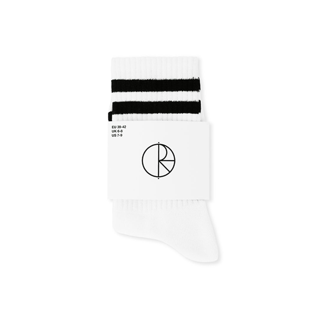 POLAR SKATE CO.(ポーラー スケート カンパニー)| HAPPY SAD RIB SOCKS 39-42 / WHITE | スノーボード・スケートボードのTACTICS JAPAN