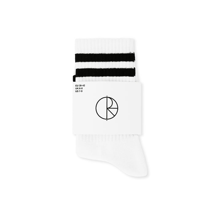 POLAR SKATE CO.(ポーラー スケート カンパニー)| HAPPY SAD RIB SOCKS 39-42 / WHITE | スノーボード・スケートボードのTACTICS JAPAN