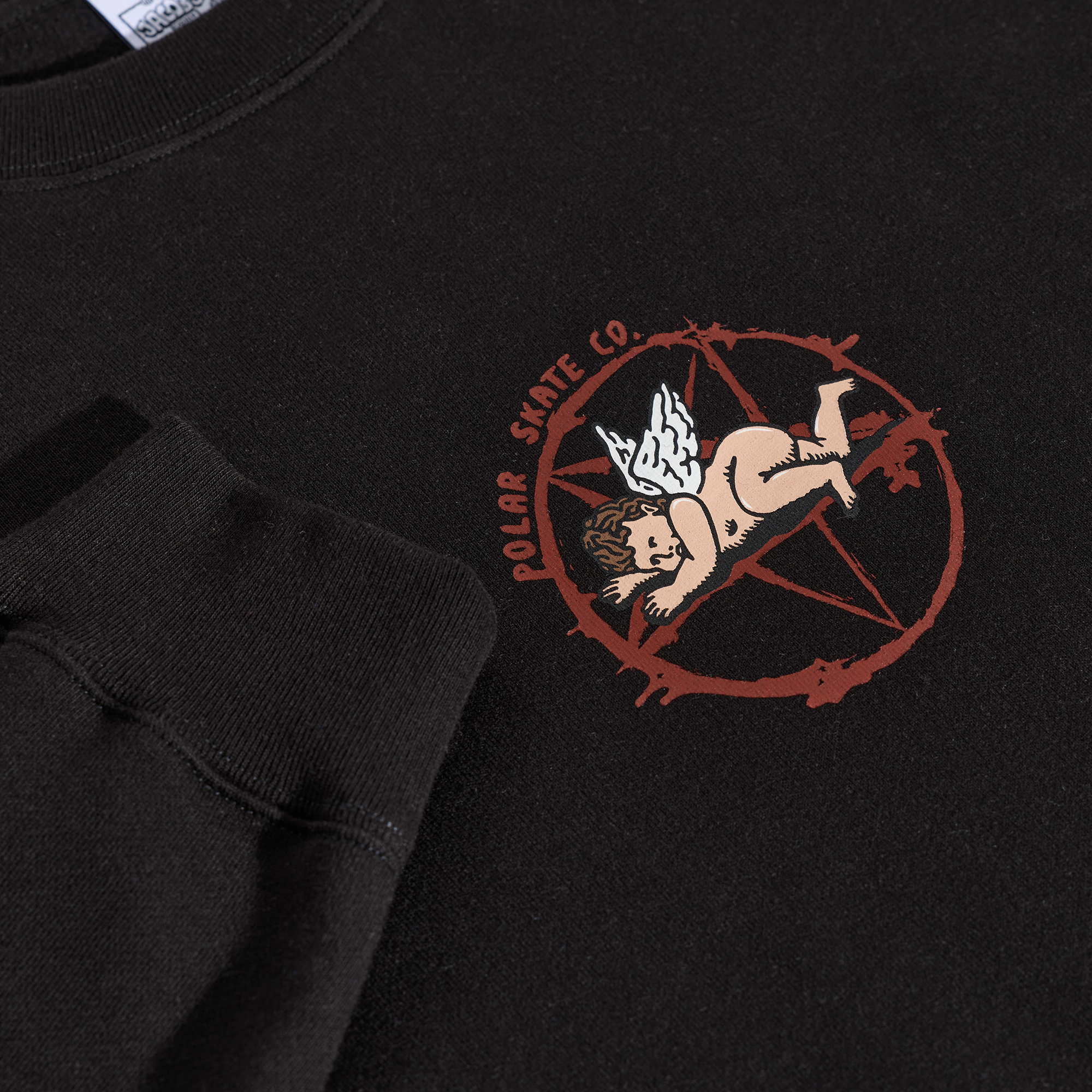 POLAR SKATE CO.(ポーラー スケート カンパニー)| SACRIFICE DAVE CREWNECK / BLACK | スノーボード・スケートボードのTACTICS JAPAN