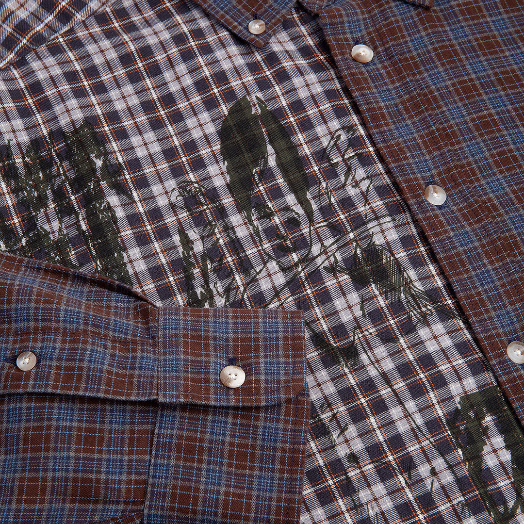 POLAR SKATE CO.(ポーラー スケート カンパニー)| BEN LS SHIRT VIOLIN / GRAPHITE/BLUE | スノーボード・スケートボードのTACTICS JAPAN