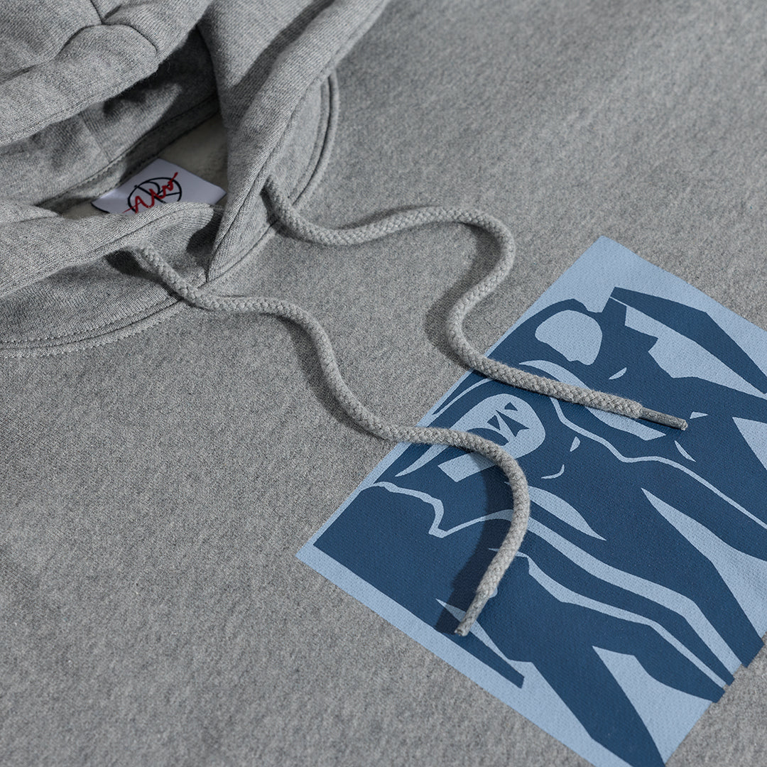 POLAR SKATE CO.(ポーラー スケート カンパニー)| CUT OUTS DAVE HOODIE / HEATHER GREY | スノーボード・スケートボードのTACTICS JAPAN
