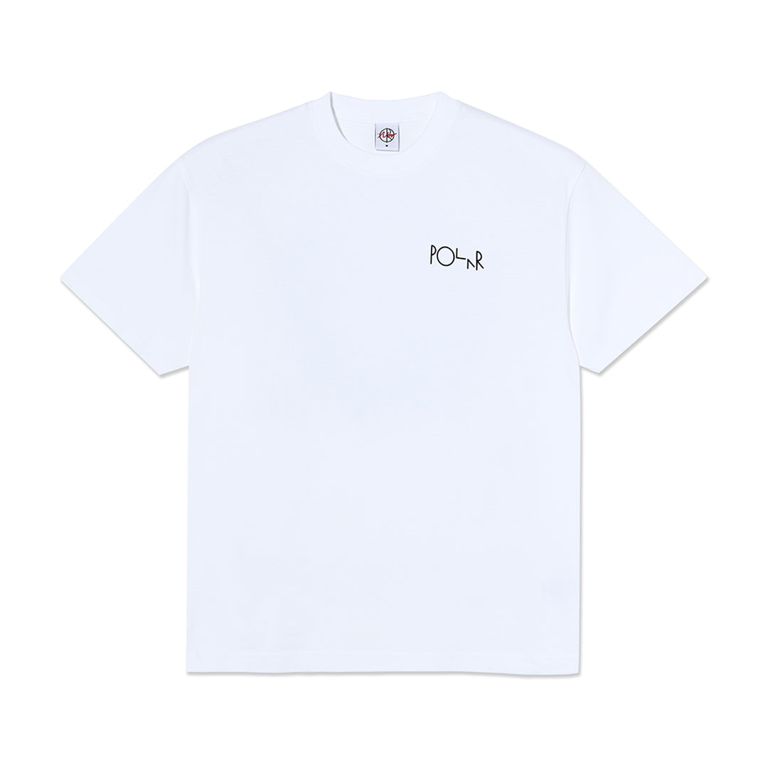 POLAR SKATE CO.(ポーラー スケート カンパニー)| HAPPY SAD FILL LOGO TEE / WHITE | スノーボード・スケートボードのTACTICS JAPAN