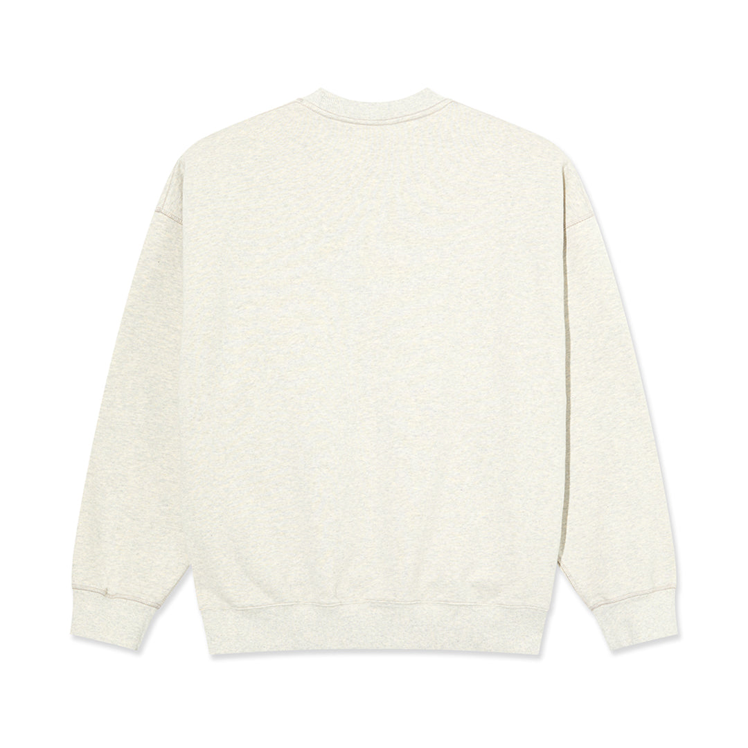 POLAR SKATE CO.(ポーラー スケート カンパニー)| FRANKIE CREWNECK / IVORY GREY MELANGE | スノーボード・スケートボードのTACTICS JAPAN