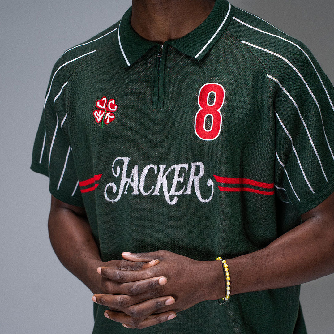 JACKER(ジャッカー)| RED CLOVER POLO KNIT / GREEN | スノーボード・スケートボードのTACTICS JAPAN