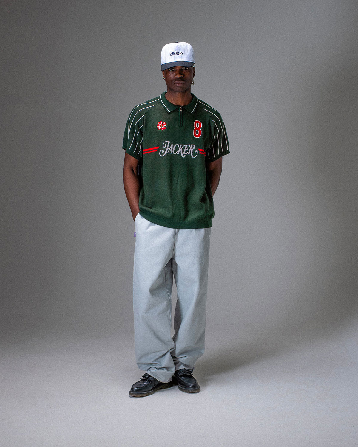 JACKER(ジャッカー)| RED CLOVER POLO KNIT / GREEN | スノーボード・スケートボードのTACTICS JAPAN
