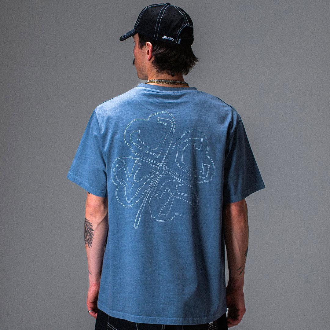 JACKER(ジャッカー)| RED CLOVER T-SHIRT / BLUE | スノーボード・スケートボードのTACTICS JAPAN
