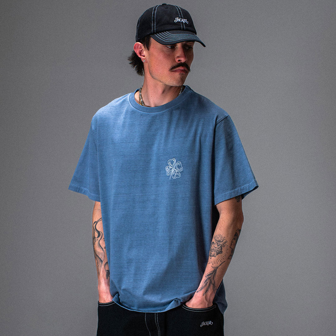 JACKER(ジャッカー)| RED CLOVER T-SHIRT / BLUE | スノーボード・スケートボードのTACTICS JAPAN