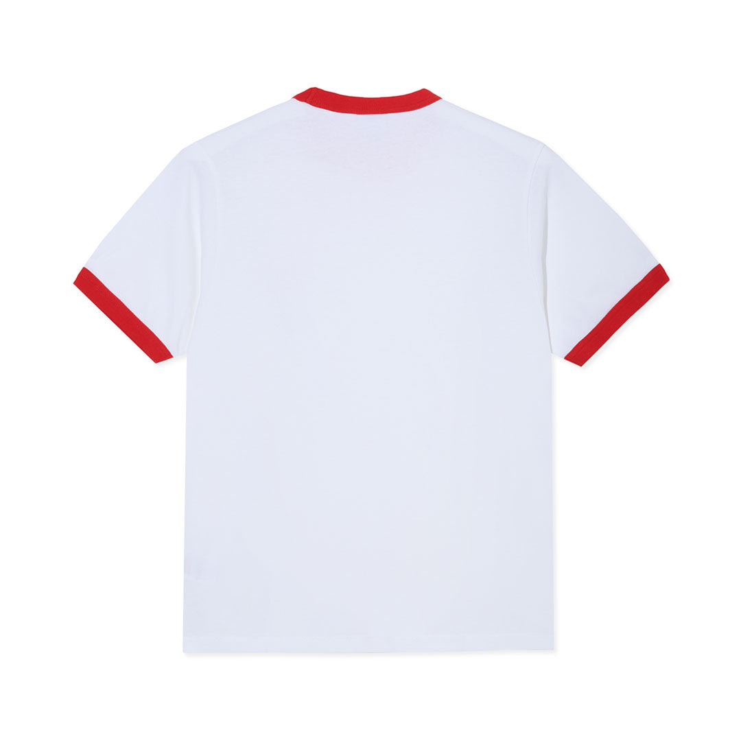 POLAR SKATE CO.(ポーラー スケート カンパニー)| RINGER TEE / WHITE/RED | スノーボード・スケートボードのTACTICS JAPAN