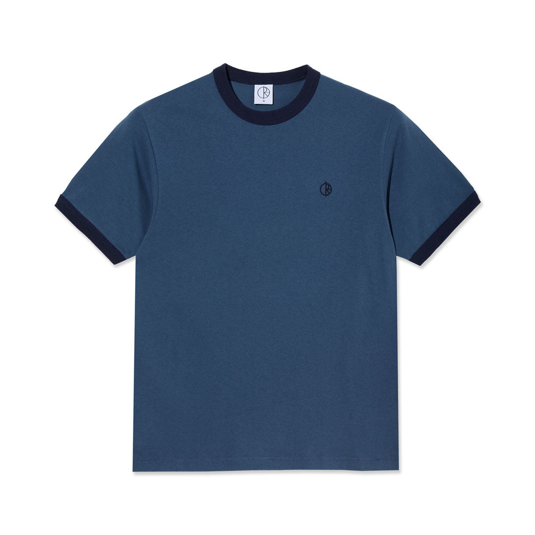 RINGER TEE / GREY BLUE/DARK BLUE
