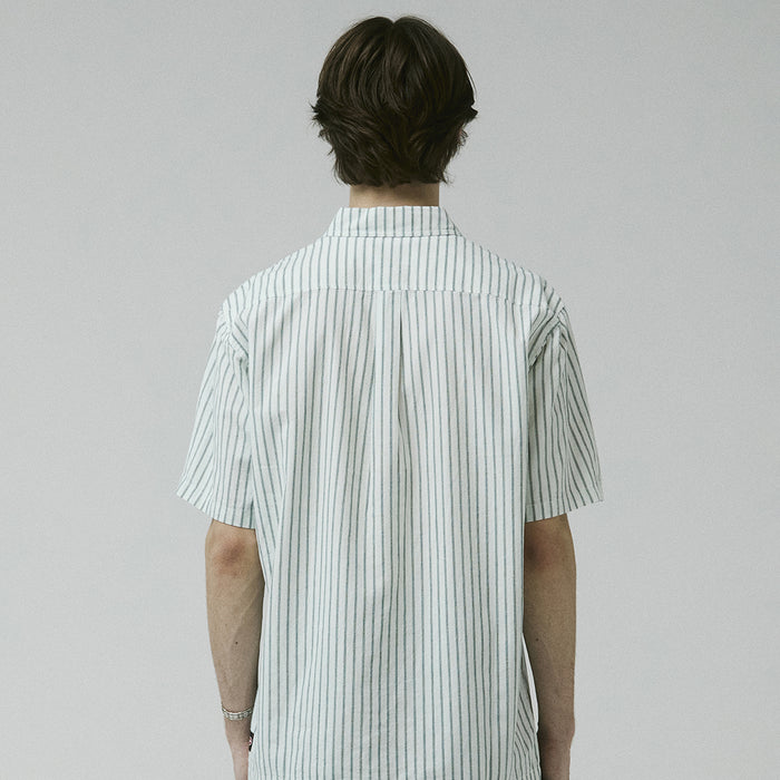 FORMER(フォーマー)| REYNOLDS STRIPE SS SHIRT / BONE | スノーボード・スケートボードのTACTICS JAPAN