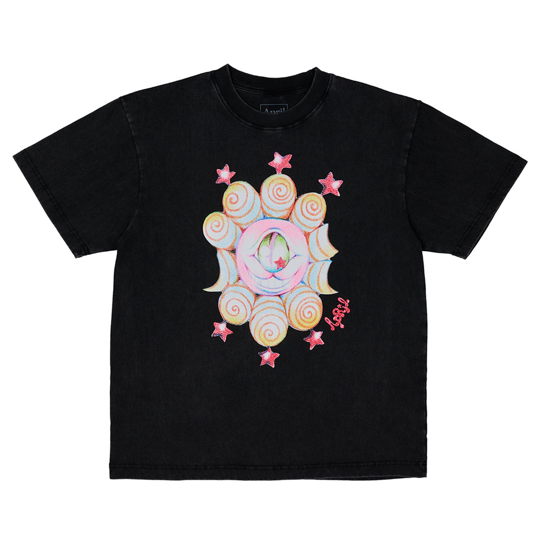 APRIL SKATEBOARDS(エイプリール スケートボード)| EYE BY EMA GASPAR TEE / VINTAGE BLACK | スノーボード・スケートボードのTACTICS JAPAN