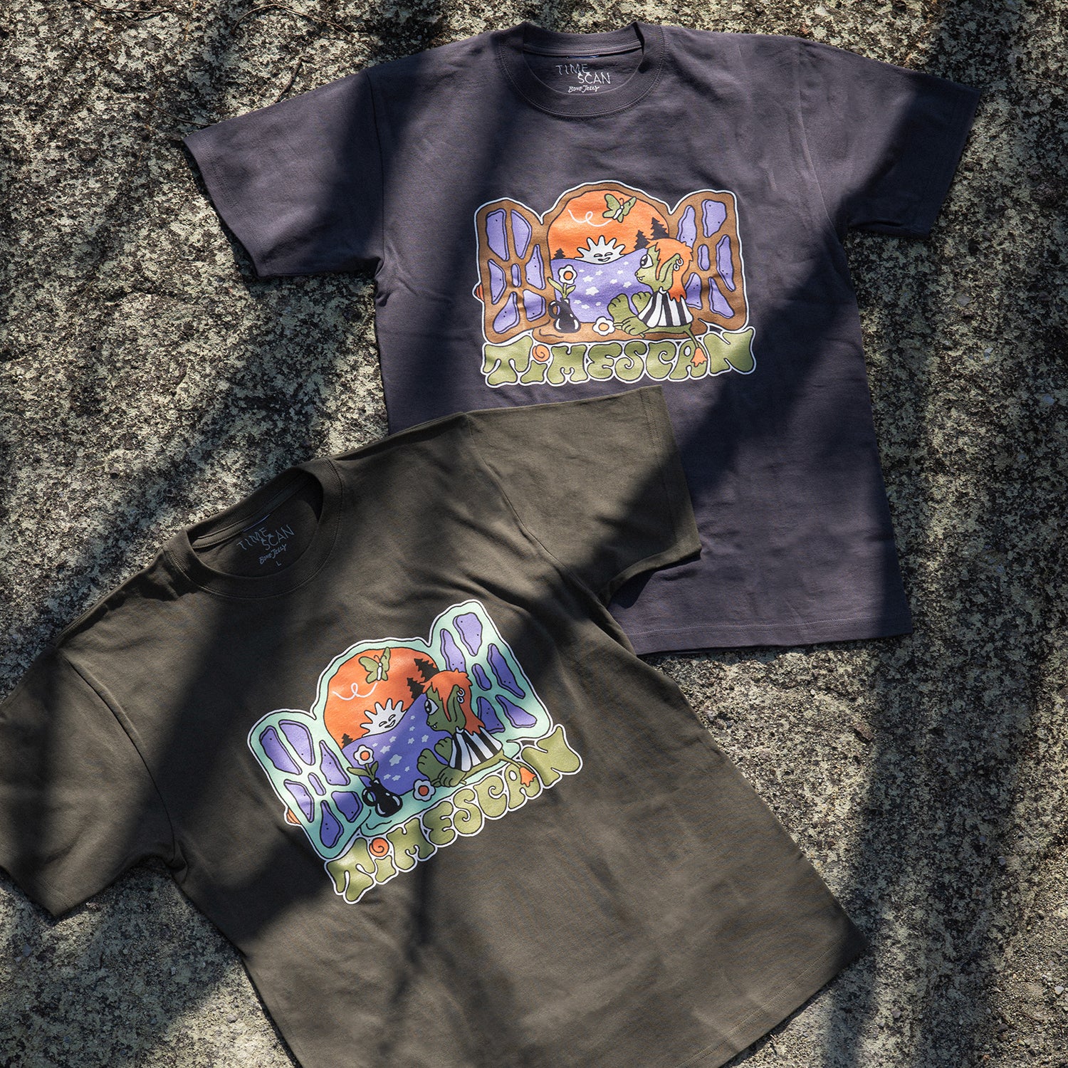 TIMESCAN(タイムスキャン)| PARADISE T-SHIRT / DARKGREY | スノーボード・スケートボードのTACTICS JAPAN