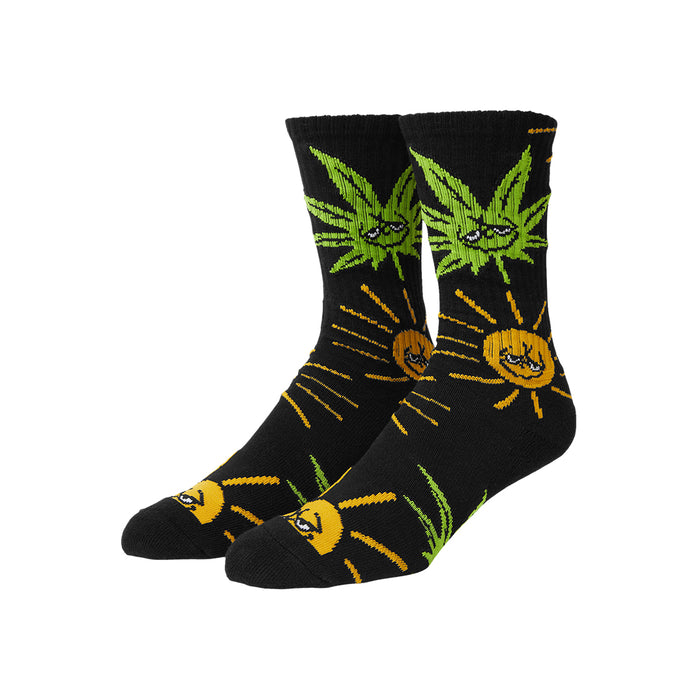HUF WORLDWIDE(ハフ ワールドワイド)| SUNNY BUDDY SOCKS / BLACK | スノーボード・スケートボードのTACTICS JAPAN