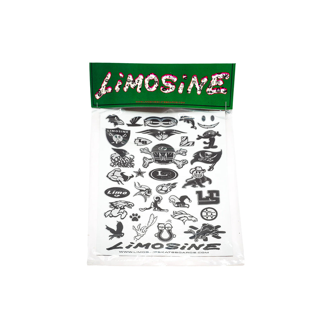 LIMOSINE SKATEBOARDS(リモジン スケートボード)| LIMO TEAMS - PEEL AWAY STICKER SHEET | スノーボード・スケートボードのTACTICS JAPAN