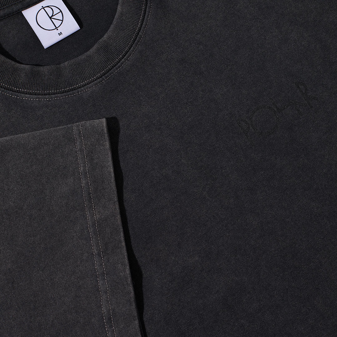POLAR SKATE CO.(ポーラー スケート カンパニー)| STROKE LOGO CONTRAST TEE / SILVER BLACK/BLACK | スノーボード・スケートボードのTACTICS JAPAN