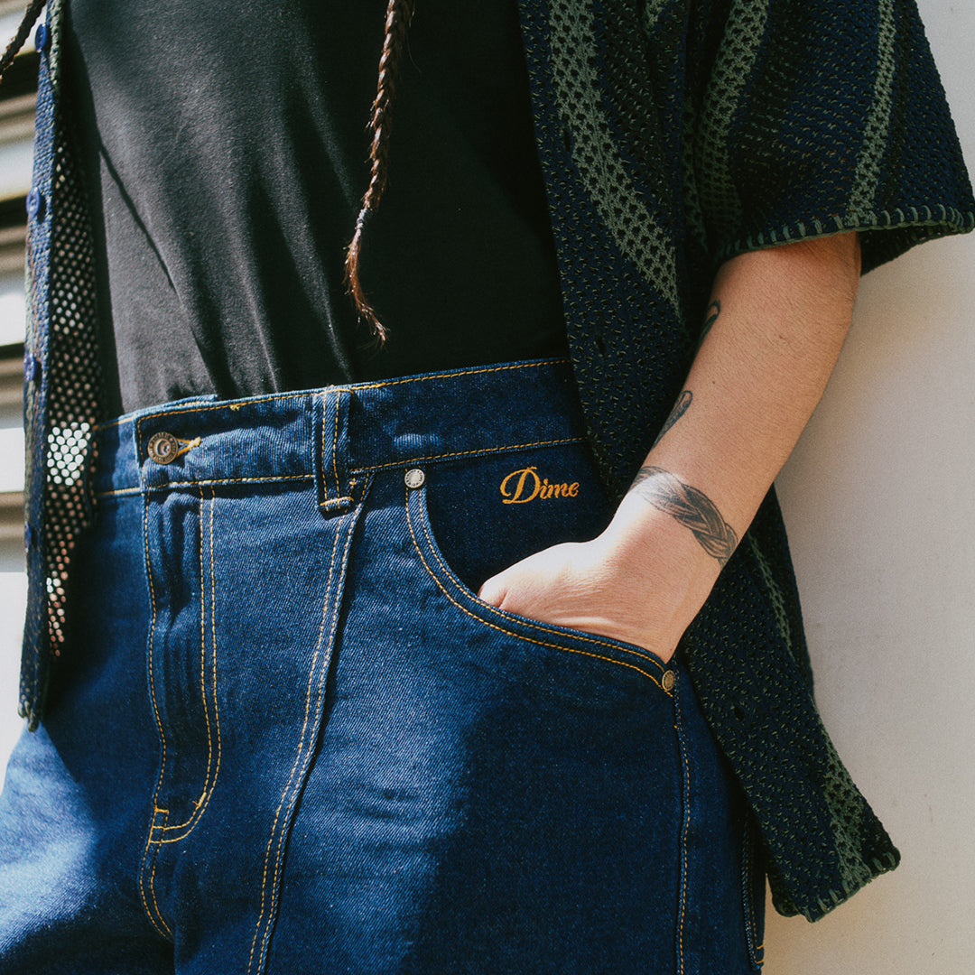 DIME MTL(ダイム モントリオール)| SOLEIL BUTTON-UP KNIT / NAVY | スノーボード・スケートボードのTACTICS JAPAN