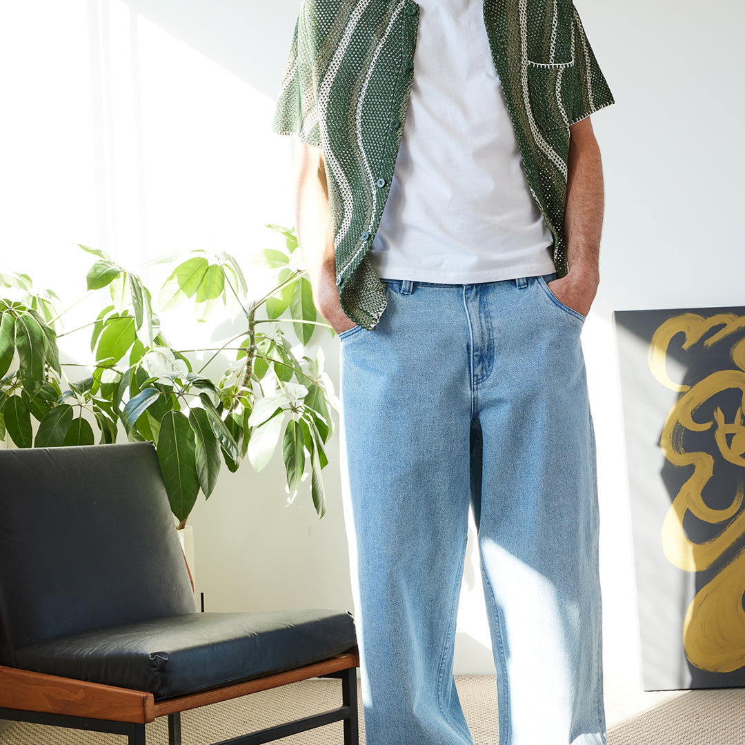 DIME MTL(ダイム モントリオール)| SOLEIL BUTTON-UP KNIT / GREEN | スノーボード・スケートボードのTACTICS JAPAN