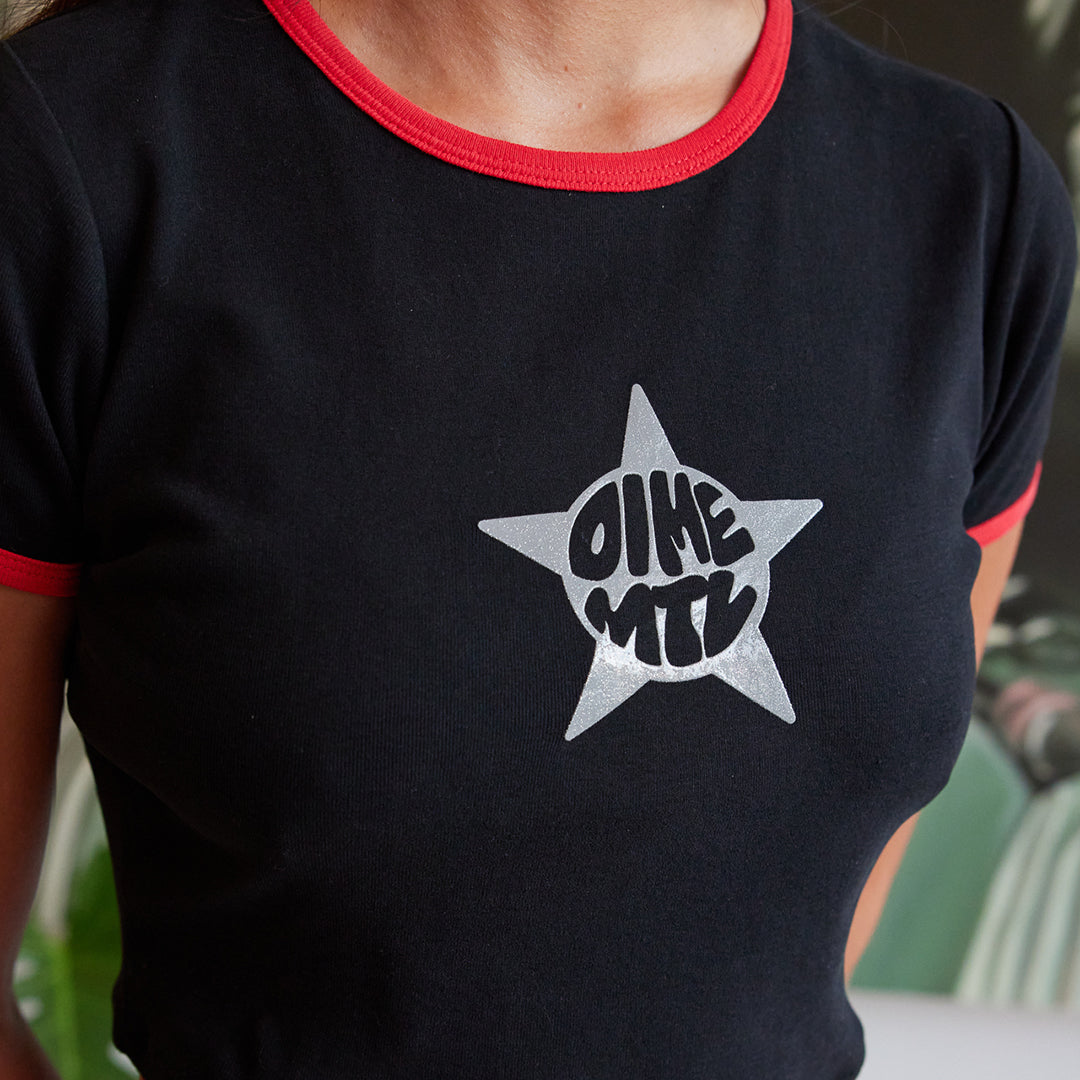 DIME MTL(ダイム モントリオール)| STAR BABY TEE / BLACK | スノーボード・スケートボードのTACTICS JAPAN