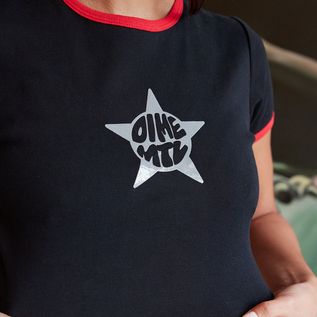 DIME MTL(ダイム モントリオール)| STAR BABY TEE / BLACK | スノーボード・スケートボードのTACTICS JAPAN