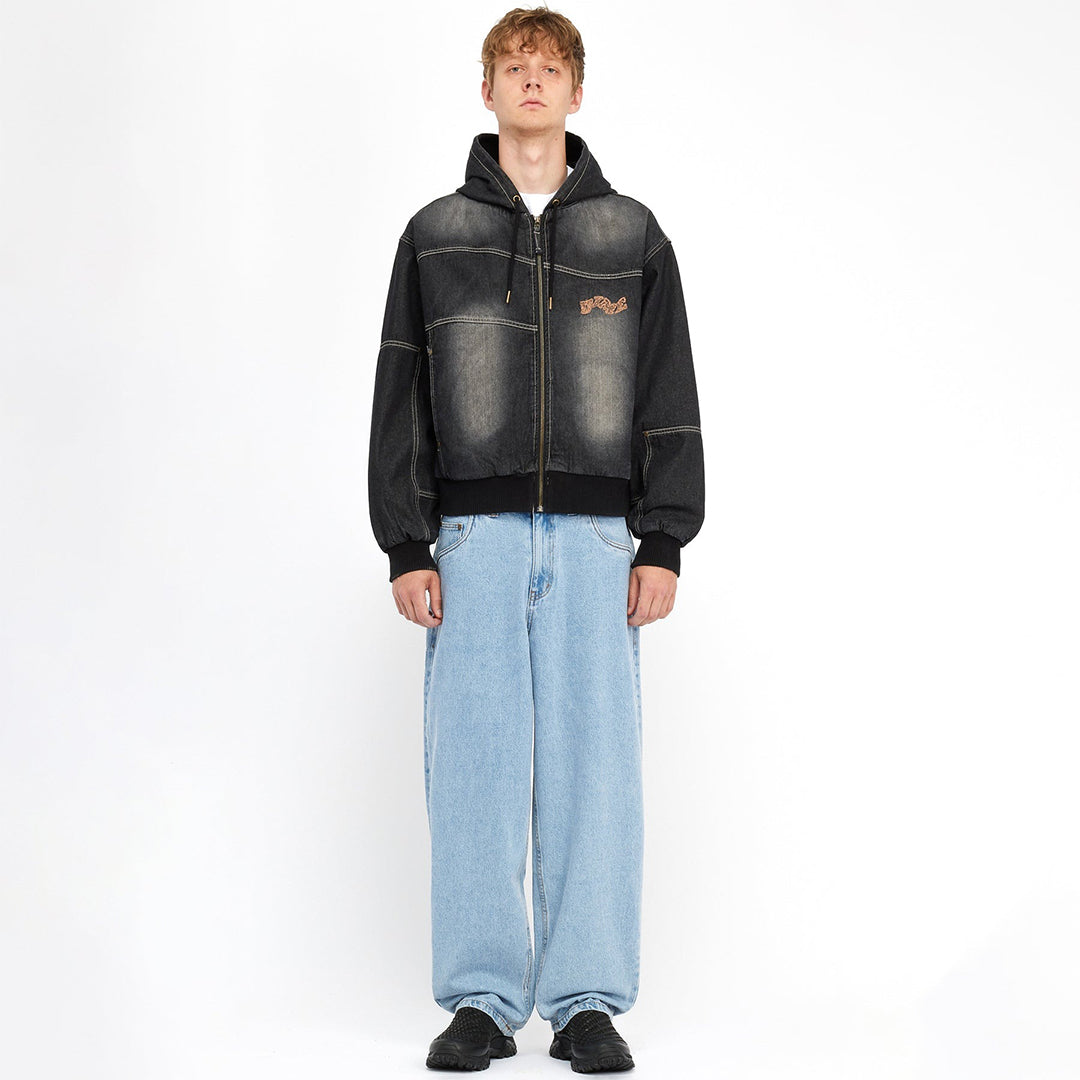 DIME MTL(ダイム モントリオール)| HOODED UTILITY JACKET / SANDBLASTED BLACK | スノーボード・スケートボードのTACTICS JAPAN