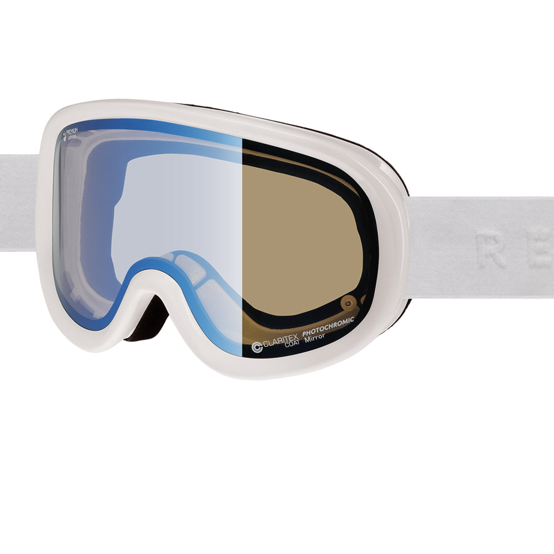 REVOLT OPTICAL(リボルト オプティカル)| SUPER LIGHT FRAME WHITE GROSS X MATTE / BLUE MIRROR/CLEAR PHO | スノーボード・スケートボードのTACTICS JAPAN