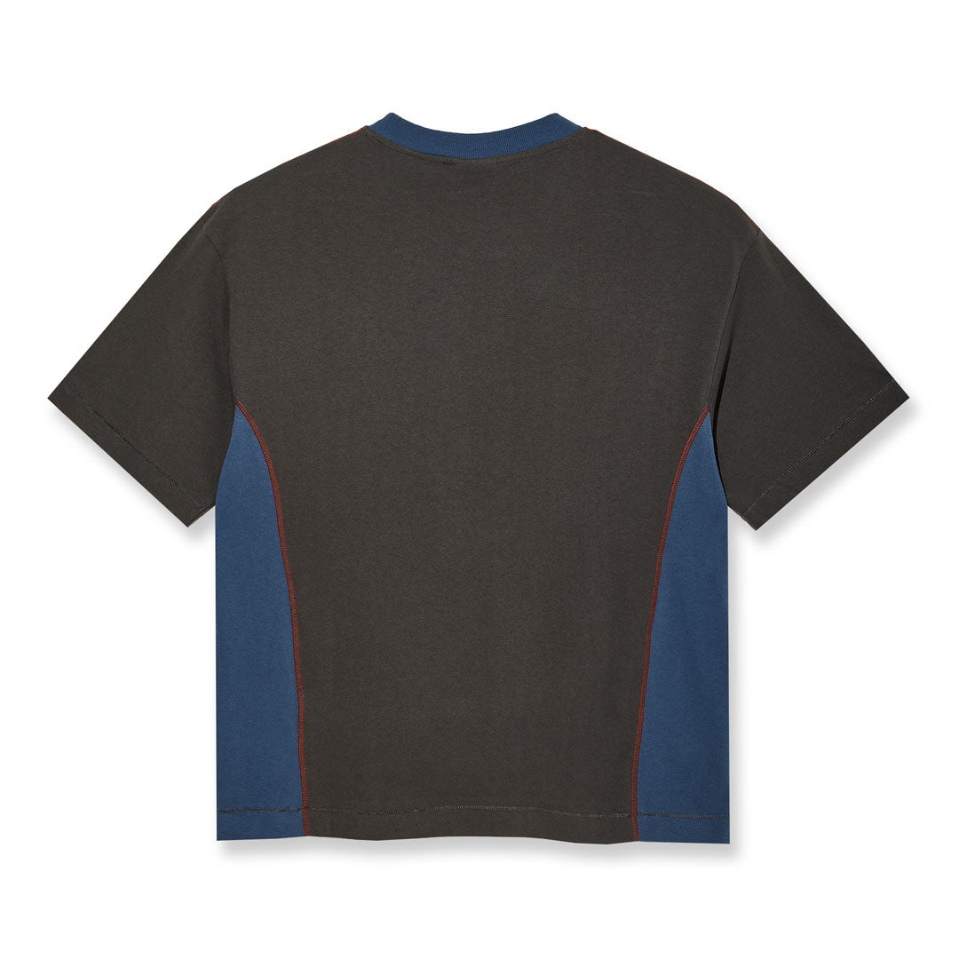 POLAR SKATE CO.(ポーラー スケート カンパニー)| SURF PANEL TEE/ DIRTY BLACK/GREY BLUE | スノーボード・スケートボードのTACTICS JAPAN