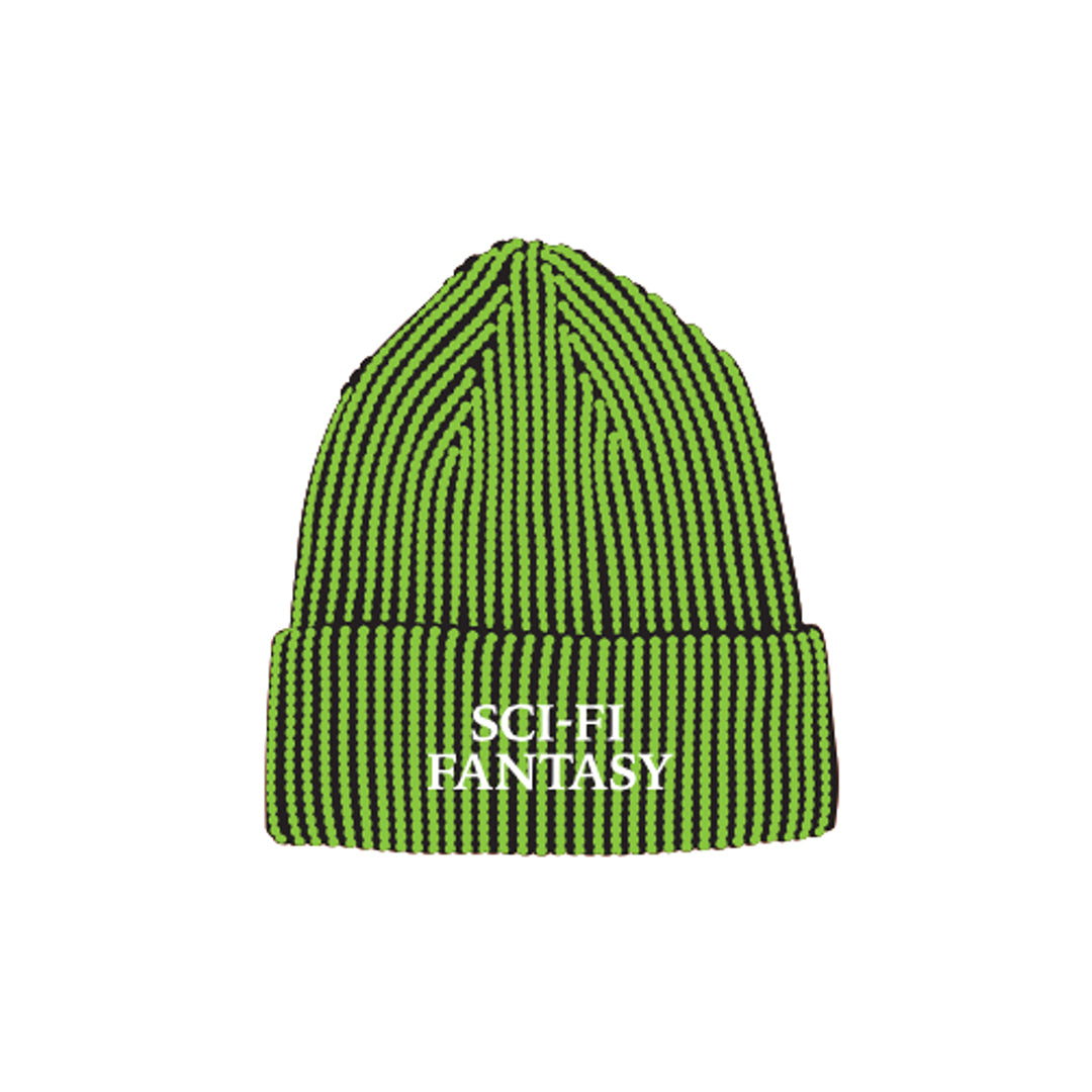 SCI-FI FANTASY(サイファイ ファンタジー)| LOGO BEANIE / LIME/BLACK | スノーボード・スケートボードのTACTICS JAPAN
