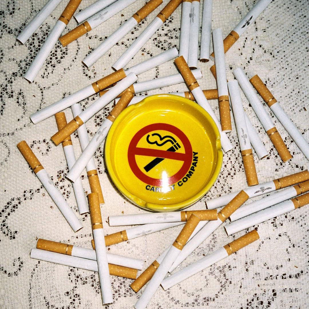 NO SMOKING ASHTRAY / YELLOW