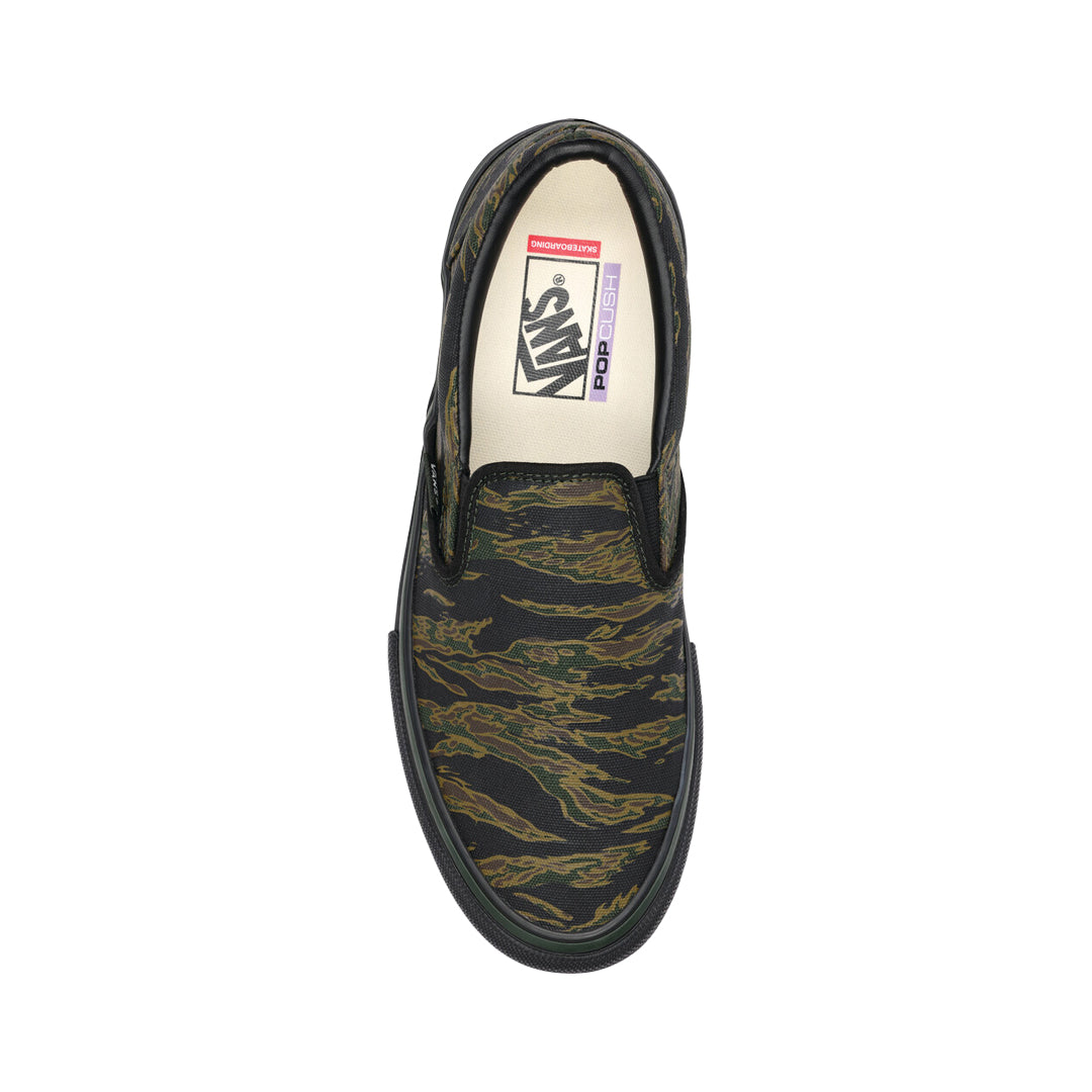 VANS(ヴァンズ)| SKATE SLIP-ON / TIGER CAMO GREEN/BLACK | スノーボード・スケートボードのTACTICS JAPAN